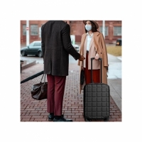 Troler cabina avion, cu carcasa rigida, TSA, 52cm x 35cm x 20cm, negru, Vivo, SC20-BLACK